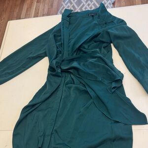 Chic Teal Long Sleeve Dress